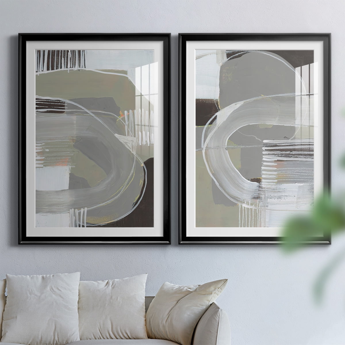 Wexford Home Arching Neutrals I Premium Framed Print, 22.5" x 30.5" - Ready to Hang, Black (Set of 2)