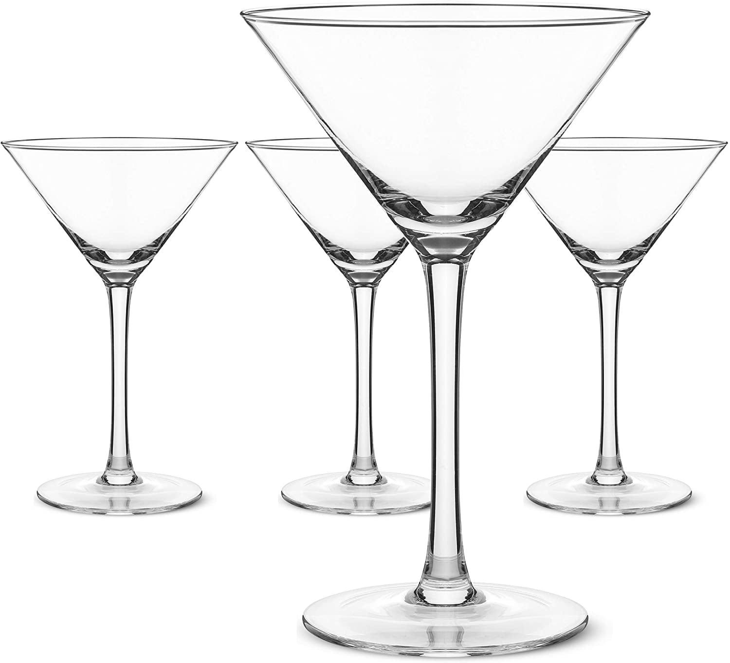 Elegant Cocktail Glasses for Bar Pisco Sour Elixir Glassware Martini Glasses Set of 4 Martini Hand Blown Crystal Martini Glasses with Stem Clear Manhattan 9oz Gimlet Cosmopolitan