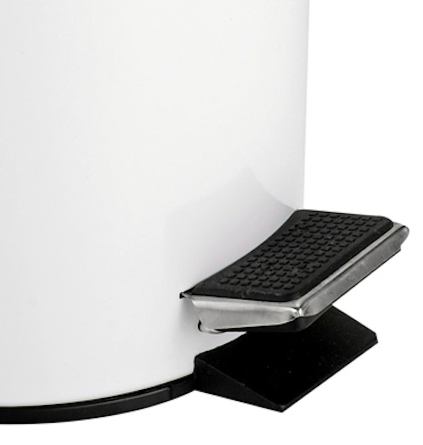3L Steel Step Bin White