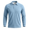 thumbnail image 4 of LWavelet Long Sleeve Polo Shirts for Men Casual Button Dress Knit Golf Shirt Classic Business Office Collared Shirts, 4 of 6