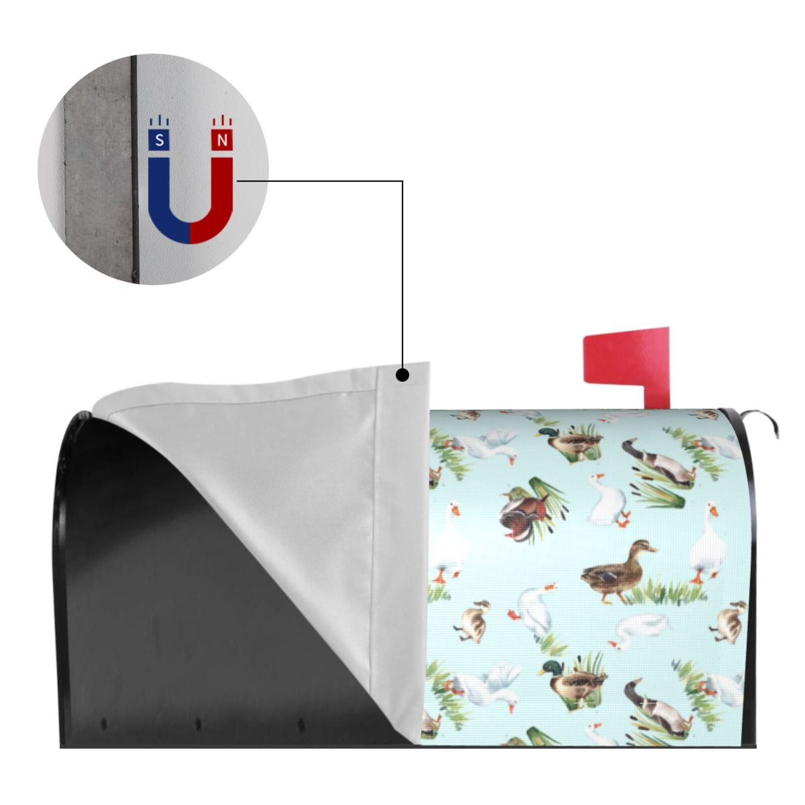 Kdxio Magnetic Mailbox Cover 25.5x21 in Mailbox Cover Outdoor Decoration Holiday Mailbox Covers for Home Garden Yard-25.5x21 in