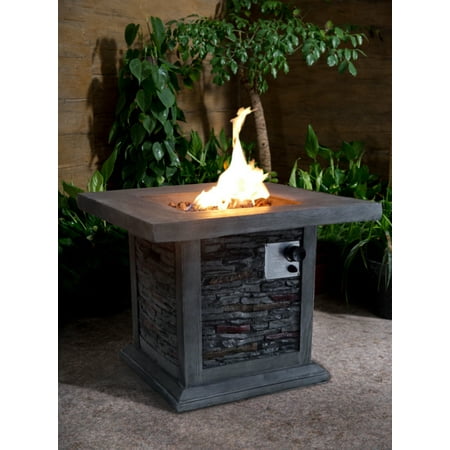 Guanacaste Gray Stone Gas Outdoor Fire Pit Walmart Com