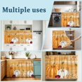 thumbnail image 6 of Burnt Orange Pumpkin Fall Small Sink Skirt, Bathroom Vanity Cabinet Adhesive Curtain, Thanksgiving Autumn Leaves Utility Under Sink Cover Decorative Kitchen Cabinet Curtains 10"x11", 6 of 8