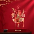 thumbnail image 4 of Decoración tradicional china para el Año Nuevo con ramo de frutos rojos artificiales para la buena suerte. Sin fruta áurea, 4 of 5