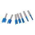 thumbnail image 1 of Wood Trimming Cutter, Straight Cut Router Bit 2 Flute 8mm Shank 7 Pcs Strong Impact Resistance High Hardness Carbide  for Plastic Board, 1 of 8