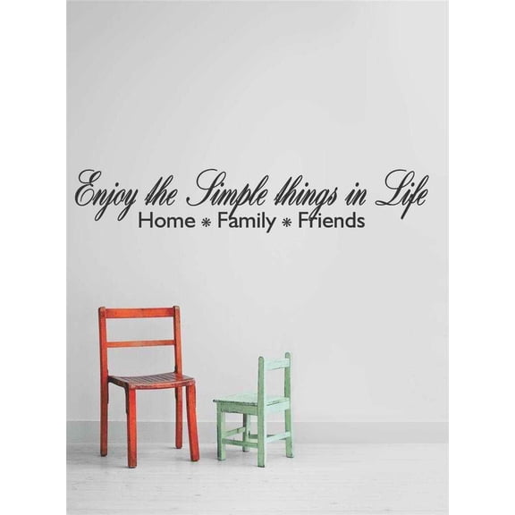 Custom Decals Enjoy The Simple Things In Life Home Family Friends Inspirational Life Quote 18x24