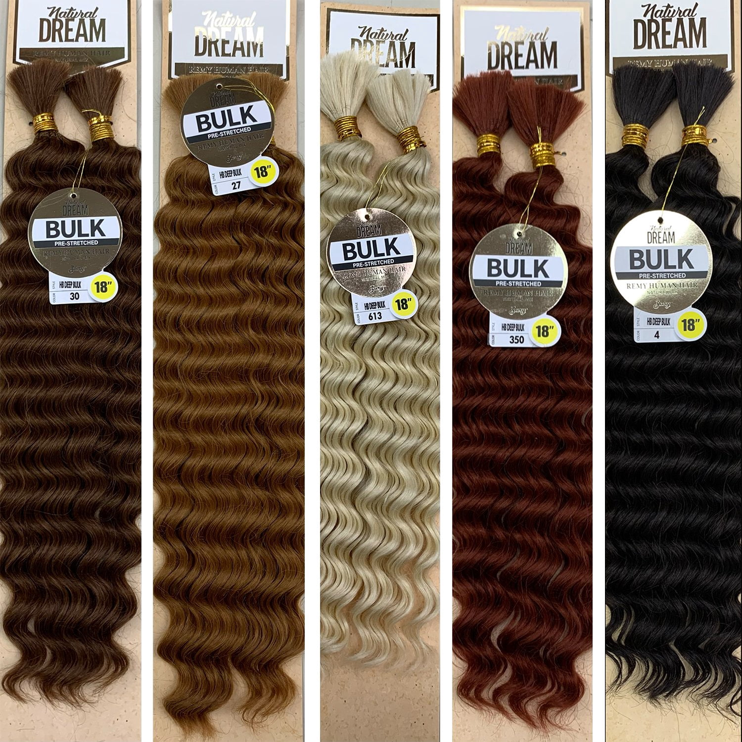 Zury Natural Dream Pre Stretched Remy Human Hair Blend Deep Bulk