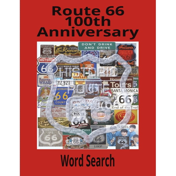 Libro de búsqueda de palabras sobre el 100.º aniversario de la Ruta 66, publicado de forma independiente