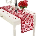 thumbnail image 1 of QPENWEI Camino de mesa con decoración para el día de San Valentín: camino de mesa de encaje rojo de 33 x 183 cm para fiestas de bodas, decoraciones para el día de San Valentín, decoración romántica pa, 1 of 5