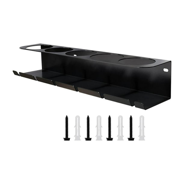 Soporte montado para lata de y organizador de herramientas eléctricas, accesorios de soporte de almacenamiento, 5 agujeros, 17 "X 4" X 3" para