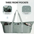 thumbnail image 6 of Narwey Large Yoga Mat Holder Bag with Shoes Compartment Wet Pocket Pilates Mat Carrier with Trolley Case Holder Strap for Women, Greenish Grey, 6 of 6