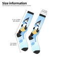 thumbnail image 3 of Saiise Bluey Funny Socks Men Women Boys Kids Adults Novelty Graphic Crew Tube Socks Crazy Design Casual Dress Socks for Sports,Running,Travel, 3 of 7