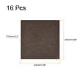 thumbnail image 2 of Uxcell Felt Furniture Pads, 25x25mm Self Adhesive Square Floor Protector Brown 16Pack, 2 of 6