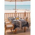 thumbnail image 2 of Outdoor Tablecloth with Umbrella Hole for Patio/Picnic/Party/Camping, Vintage Boho Waterproof Table Cloth Rectangle Table Cover Washable, Farmhouse Retro Shabby Brown Wooden Grain (60"x 120"), 2 of 8