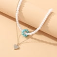 thumbnail image 4 of HomeKingdee Ladies Fashion Heart Diamond Pendant Necklace - Alloy Multicolor Heart-shaped Jewelry for Mother's Day Gift, 4 of 5