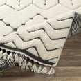 thumbnail image 3 of Hauteloom Yoogali Wool Living Room, Bedroom Area Rug - Bohemian, Transitional - High Pile - Charcoal, Cream - 2' x 3', 3 of 10