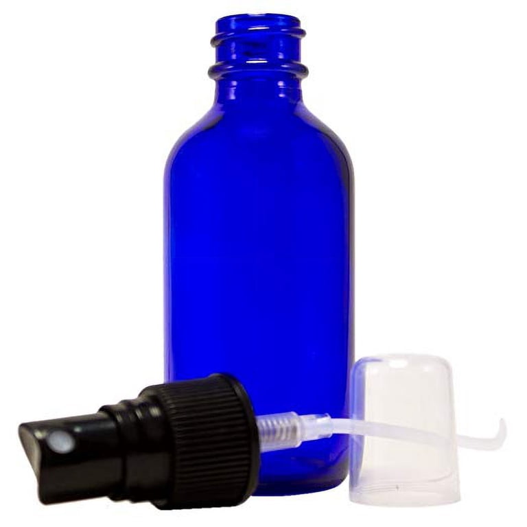 GreenHealth 8 Fl Oz Cobalt Blue Plastic Bottle With Black Cap – Single Reusable Bottle For Crafts, Aromatherapy