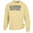 thumbnail image 2 of Men's ComfortWash Gold UNCG Spartans Garment Dyed Long Sleeve T-Shirt, 2 of 3