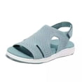 thumbnail image 5 of Sandalias de verano para mujer, zapatos informales cómodos, tejidos elásticos, transpirables, de gran tamaño, 5 of 5