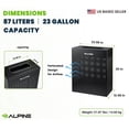 thumbnail image 2 of Alpine Black Commercial Trash Can - Large Perforated 23 Gallon Trash Can Open Top, Modern Metal Heavy Duty Garbage Can for Indoor & Outdoor in Office, 2 of 8