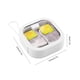 thumbnail image 2 of 3uds. Cajas organizadoras transparentes, contenedores organizadores portátiles para hisopo de algodón para lazos para el cabello (blanco), 2 of 2
