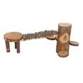 thumbnail image 2 of Plataforma de madera para hámster, juguete seguro de madera de manzano, chinchilla, soporte para actividades en el patio de juegos, escalera para jugar y masticar., 2 of 14