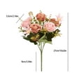 thumbnail image 3 of Holiday Saving Latrodar Fake Flowers in Vase Simulated Flowers Roses Fake Flowers Bundle Wedding Lightweight Decorative Ornaments Watermelon Red 10.8x8 Inch, 3 of 5