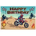 thumbnail image 2 of Motocross Themed Happy Birthday Banner Backdrop Background Decorations Party Supplies for Birthday Party Photo Booth Decor Kids Room Decor Photography Props, 2 of 7