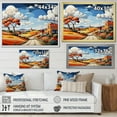 thumbnail image 4 of Designart "Countryside Scenery In De Stijl Style II" Countryside Floater Framed Canvas Prints, 4 of 5