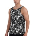 thumbnail image 2 of Easygdp Seamless Pattern With Skulls Men's Tank Top, Sleeveless Muscle T Shirts, Breathable, Quick-Dry, Loose for Gym, Running, Fitness - 4X-Large, 2 of 9