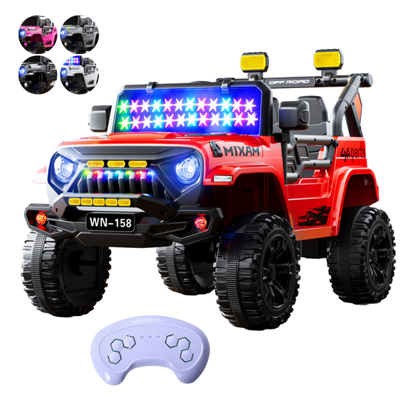 Montable Eléctrica Jeep Dodo Kids Bwn158 Luces Led Rojo