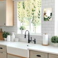 thumbnail image 5 of Sage Green Leaves Balloon Curtains for Bedroom/Front Door/Bathroom, Summer Botanical Farmhouse Leaf Tie Up Curtains 63 Inch Length Light Filtering Kitchen Curtains Shades for Windows 46"x63", 5 of 8