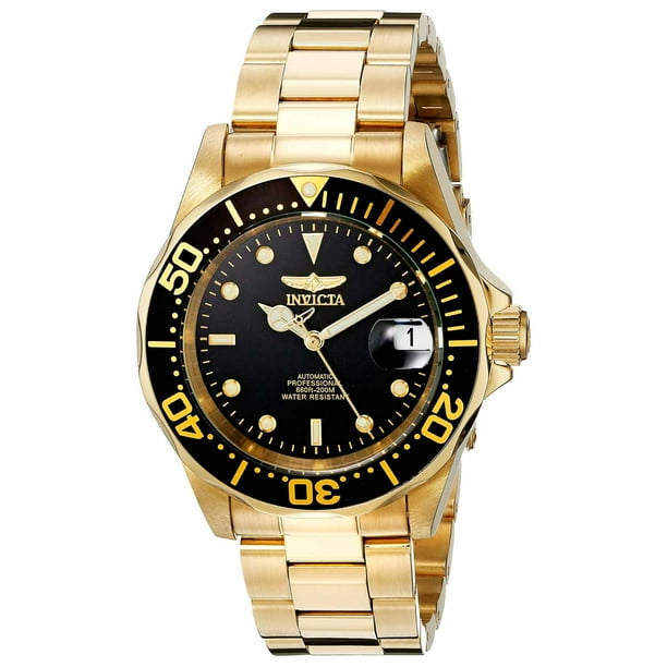 Invicta pro diver black and gold hotsell