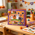 thumbnail image 4 of CCOCC 2026 New Halloween Stickers for Kids,Cute Ghost Black Cat and Pumpkin Designs Halloween Stickers Roll,Halloween Square Stickers Decals,Pumpkin Seal Label Stickers for Party Decorations(5/10Pcs), 4 of 6
