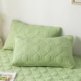 thumbnail image 1 of Nvzi fundas de almohada de algodón y soja impermeables y respetuosas con la piel. Proporcionan una experiencia de sueño cómoda. Funda de almohada de 18,9 x 29,13 pulgadas (verde)., 1 of 5