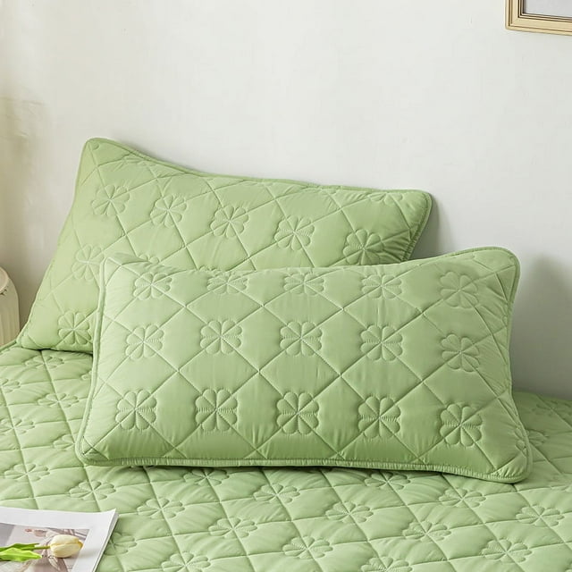 Nvzi fundas de almohada de algodón y soja impermeables y respetuosas con la piel. Proporcionan una experiencia de sueño cómoda. Funda de almohada de 18,9 x 29,13 pulgadas (verde).