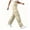 Beige, variant on SwiftWear Women's High Waist Cargo Pants Elastic Waist with Button & Zipper, Multiple Utility Pockets Casual Outdoor Hiking & Streetwear Trousers