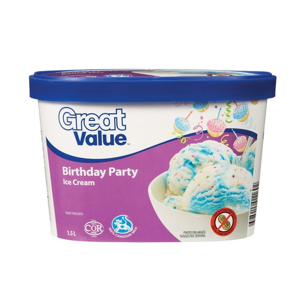 Crème glacée fête d'aniversaire Great Value