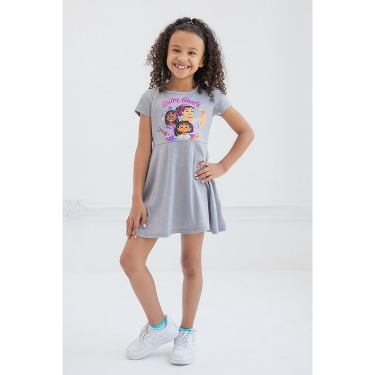 Disney Encanto Mirabel Luisa Isabela Little Girls Skater Dresses and Scrunchie Little Kid to Big Kid