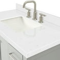 thumbnail image 6 of ARIEL Cambridge 42 Inch Grey Bathroom Vanity with Sink, Solid Wood, Carrara White Quartz Countertop, 1.5-Inch Edge, Single Rectangular Undermount Sink, 2 Soft Closing Doors, 9 Drawers, 6 of 8