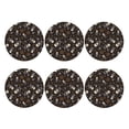 thumbnail image 2 of Bingfone Vintage Pirate Skulls Leather Drinks Coasters with Set of 6,Suitable for Home Kitchen,Coffee Cup Coasters Home Gift, 2 of 9