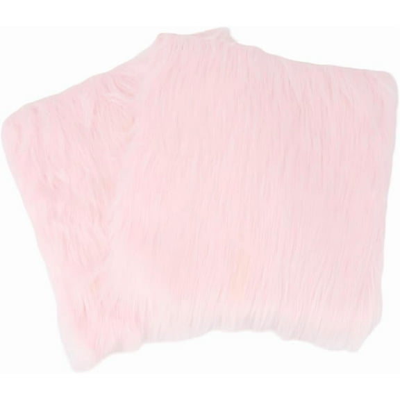 2Pcs Small Plush Area Rug School Locker Rugs 12x12 Square Fluffy Area Carpet with Non Slip Backing Pink Sheepskin Furry Cushion Fur Rug