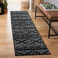 thumbnail image 3 of SAFAVIEH Tulum Lakisha Distressed Southwestern Runner, 2' x 13', Black/Ivory, 3 of 9