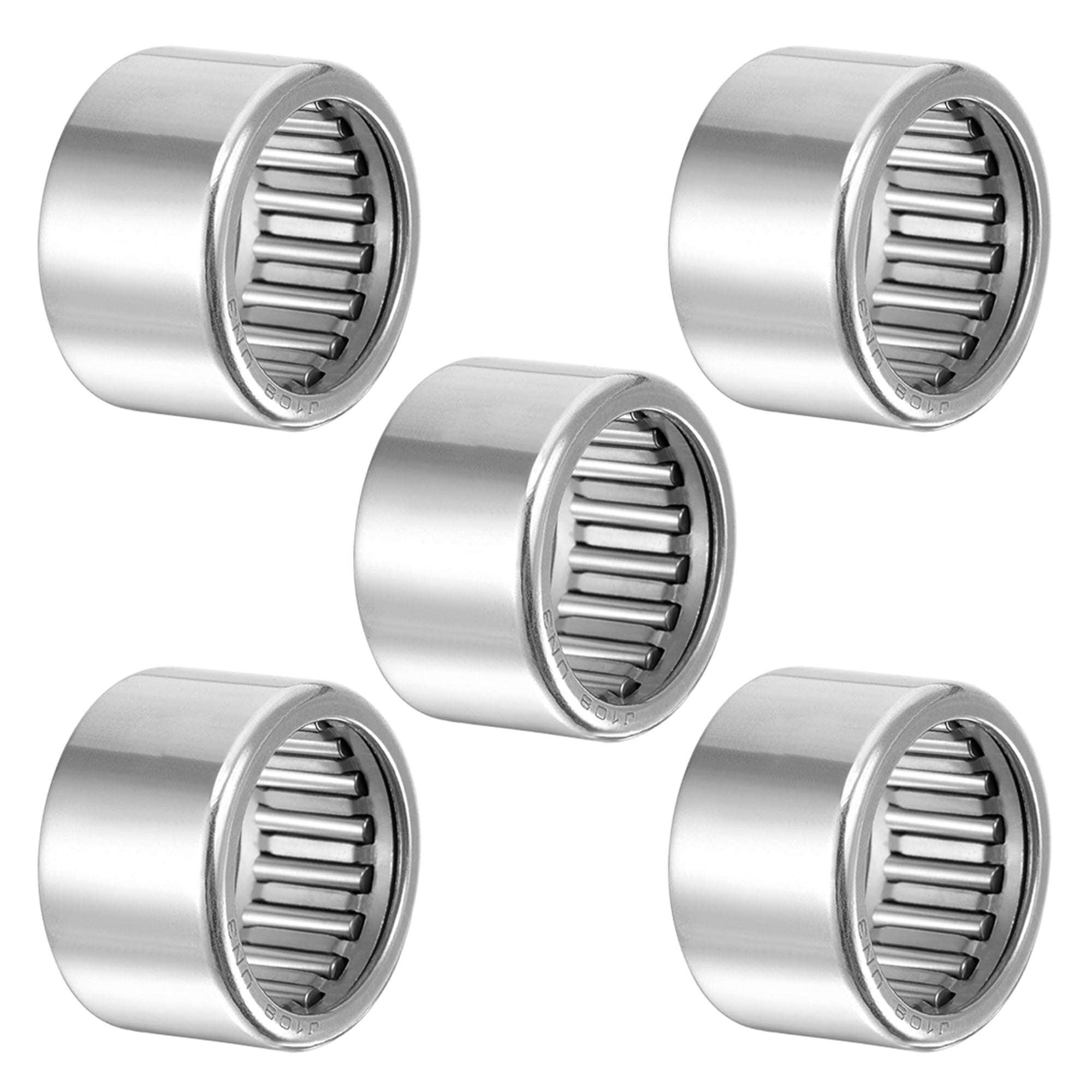 SCE108 Needle Roller Bearings, Drawn Cup Open End 5/8" Bore 13/16" OD 1