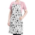 thumbnail image 5 of White Vegetable Pattern Apron-Garden Aprons for Women with Pockets-Cotton Linen Waterproof Kitchen Cooking Gardening Aprons Adjustable for Kitchen,Cooking,BBQ and Salon 33x27 Inch, 5 of 7