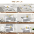 thumbnail image 4 of BROVIEW Stackable Storage Bins 200Gal Extra Large, Collapsible Plastic Closet Organizers Cabinet for Home, Lid, Wheels, Doors, Dividers, 4-Pack White, 4 of 8