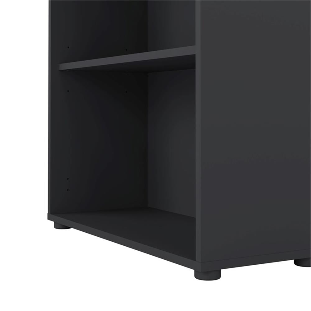 Tvilum Sign Adjustable 6 Shelf Bookcase, Open Storage Bookshelffor Adults, Matte Grey