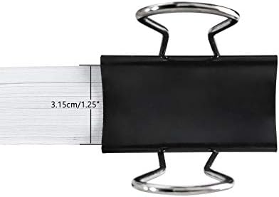 Tekola Extra Large Binder Clips 2.4-Inch (12 Pack), Big Paper Clamps for Office Supplies, Black