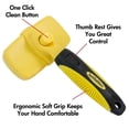 thumbnail image 4 of barkOutfitters Cat Slicker Brush - Quick Self-Cleaning Pro Quality Grooming Comb - 5 Year 100% Guarantee - Ergonomic Soft Grip Handle - Eliminates Mats & Tangles Shedding & Hairballs, 4 of 7