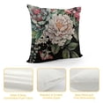 thumbnail image 4 of Qinduosi Watercolor Vintage Rose Decorative Throw Pillow Cover Case, Succulents Linen Outdoor Pillow Cases Square Standard Cushion Covers for Sofa Couch Bed Car, 4 of 5